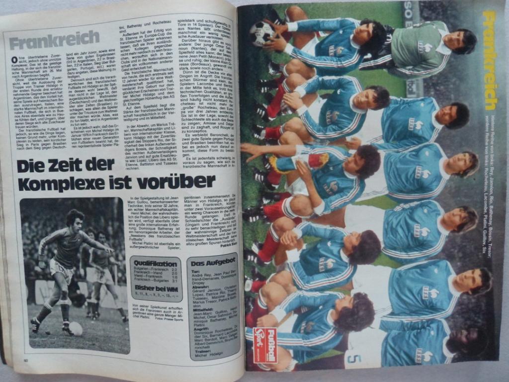 футбол спорт (спецвыпуск) Чемпионат мира 1978 г.(постеры команд) 2