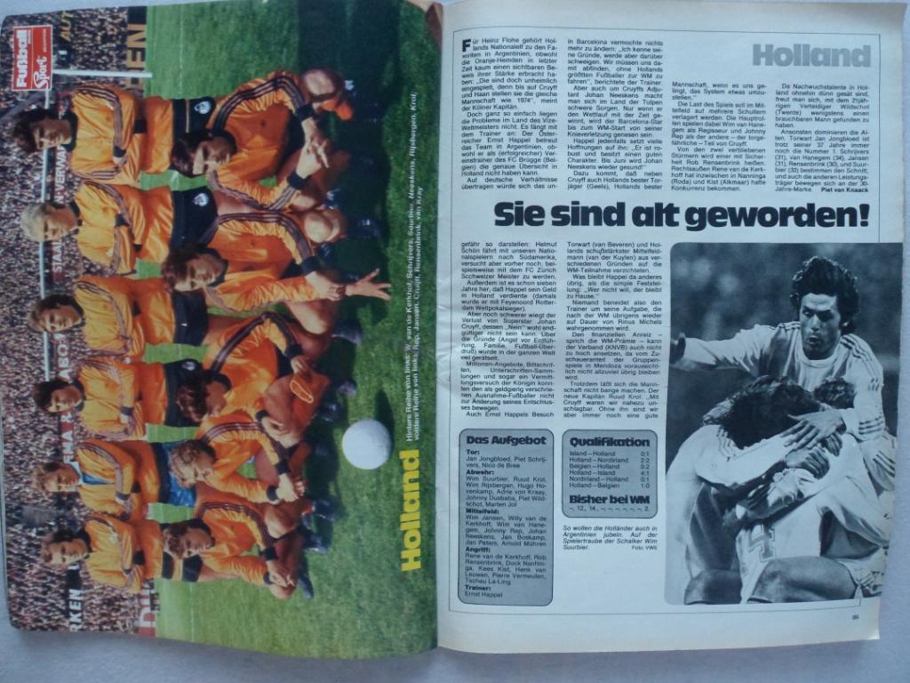 футбол спорт (спецвыпуск) Чемпионат мира 1978 г.(постеры команд) 3