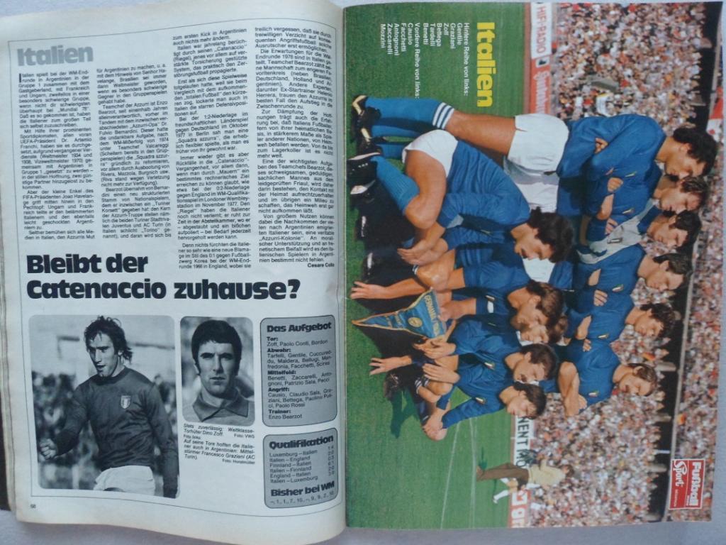 футбол спорт (спецвыпуск) Чемпионат мира 1978 г.(постеры команд) 6