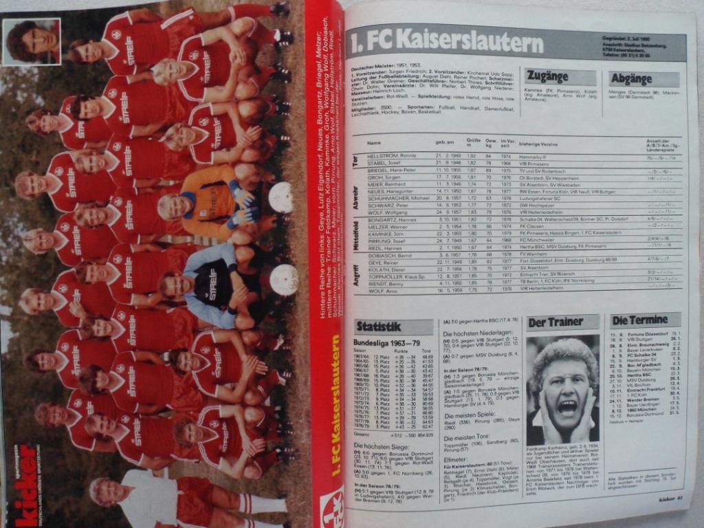 Kicker (спецвыпуск) Бундеслига 1979-80 2