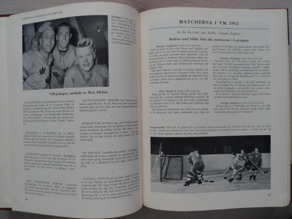 книга-фотоальбом История шведского хоккея 1962 г. 7