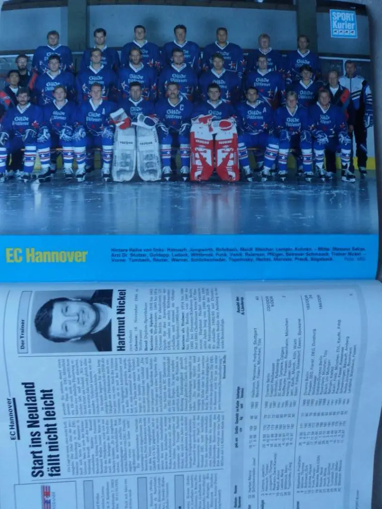 спецвыпуск Спорт курьер. Хоккей. Бундеслига 1994-95 постеры всех команд 3