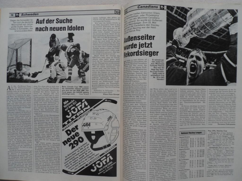 журнал Спорт Курьер. Хоккей. Бундеслига (спецвыпуск) 1986-87 (фото команд)+ЧМ 5