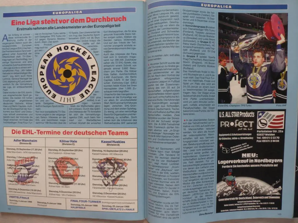 журнал Новости хоккея (Германия) - Сезон 1997-98 (постеры команд) 3