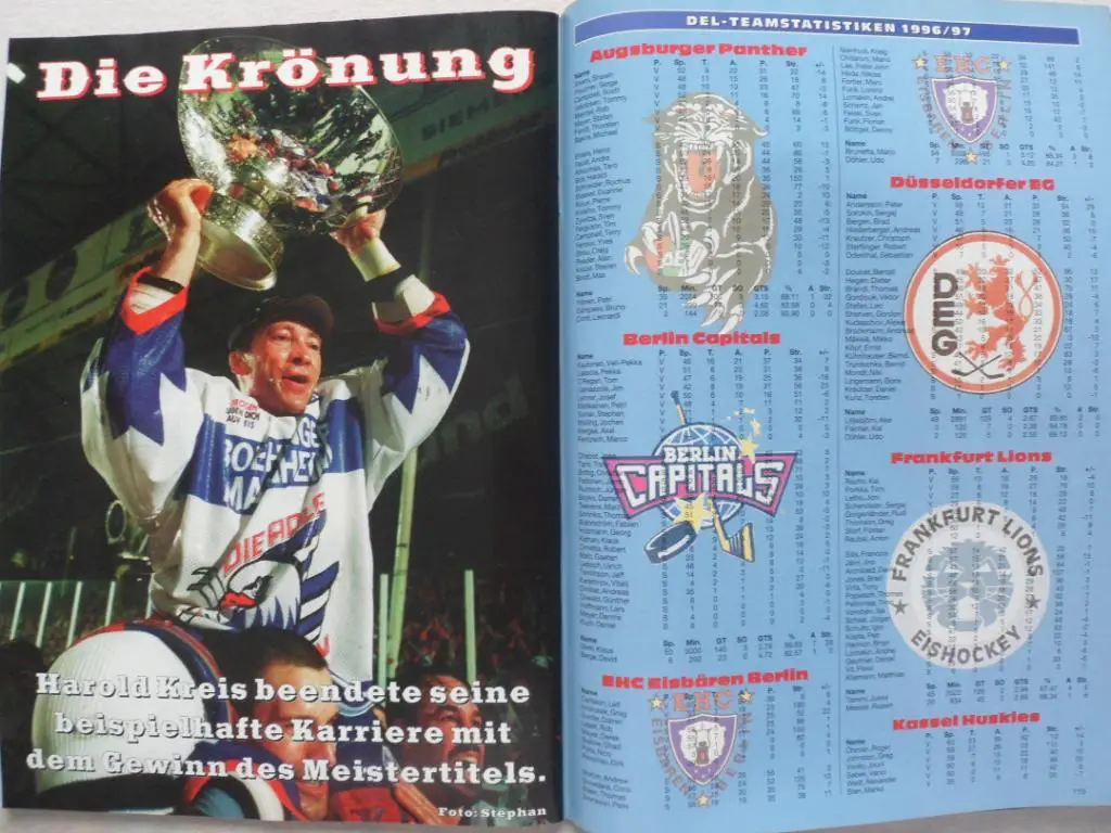 журнал Новости хоккея (Германия) - Сезон 1997-98 (постеры команд) 6