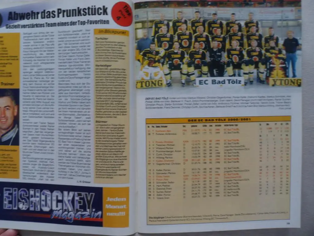 журнал Новости хоккея (Германия) - Сезон 2000-01 (фото команд) 2