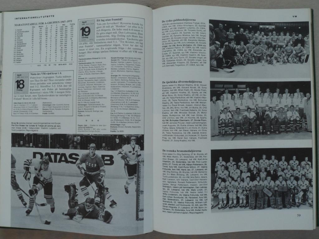 книга-фотоальбом История шведского хоккея 1975 3