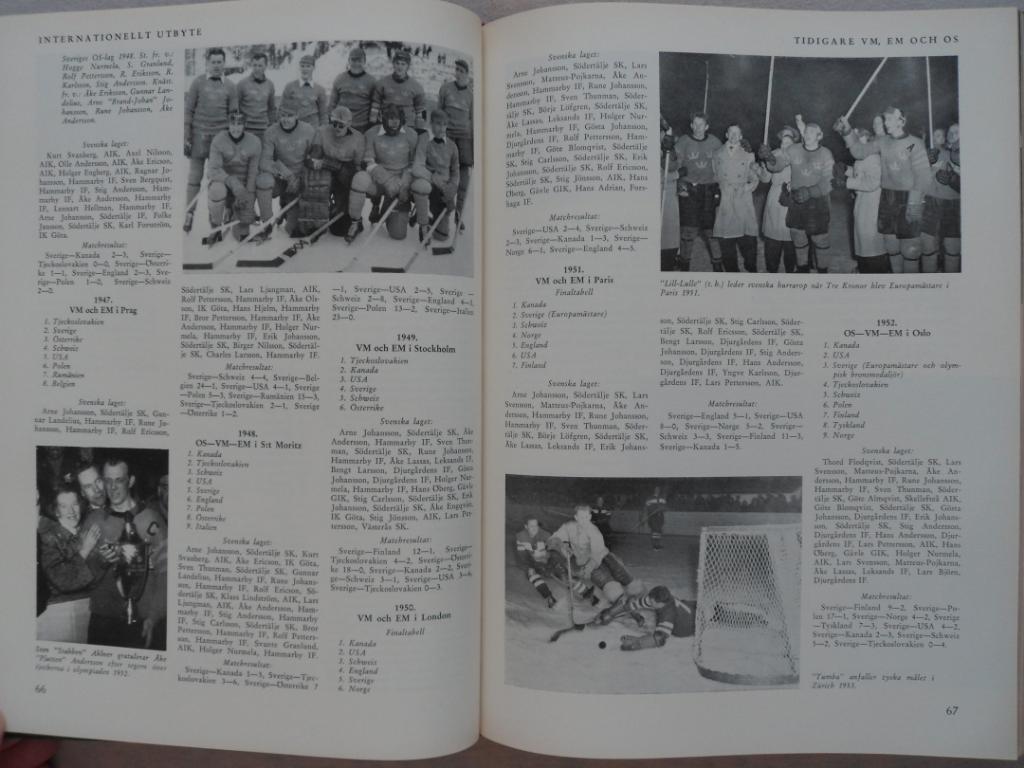 книга-фотоальбом История шведского хоккея 1958 2