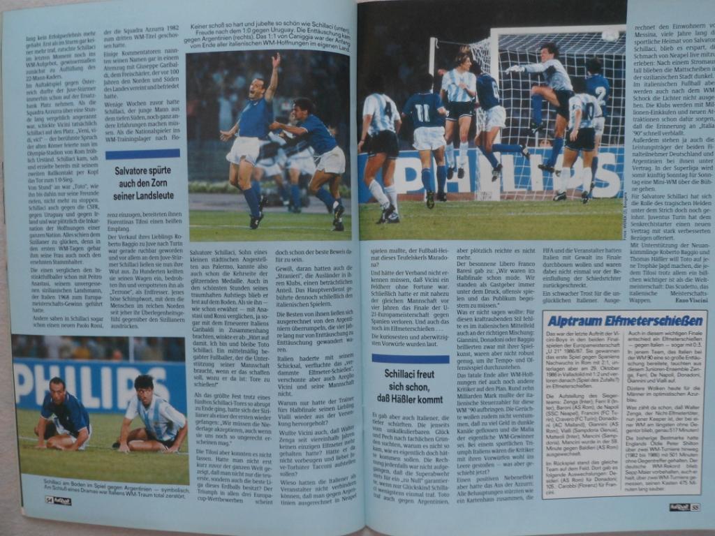журнал Kicker футбол № 12 (1990) + большой постер 2