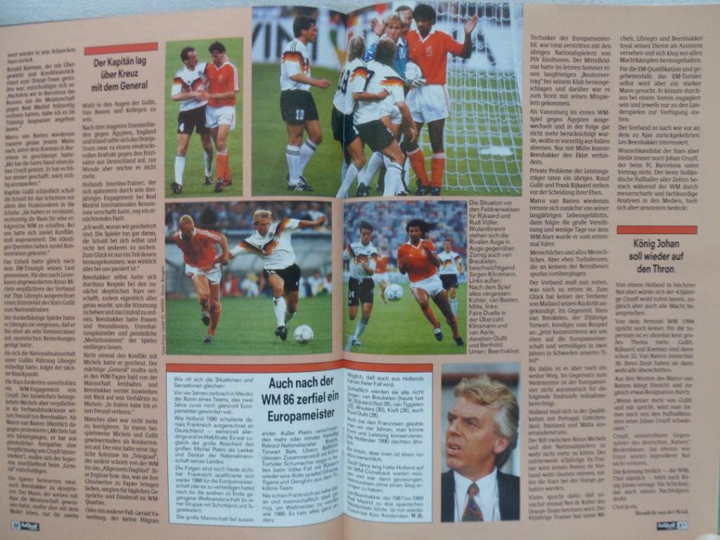 журнал Kicker футбол № 12 (1990) + большой постер 4