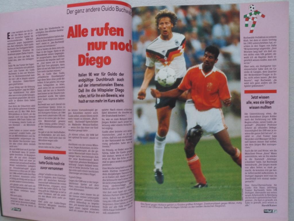 журнал Kicker футбол № 12 (1990) + большой постер 6