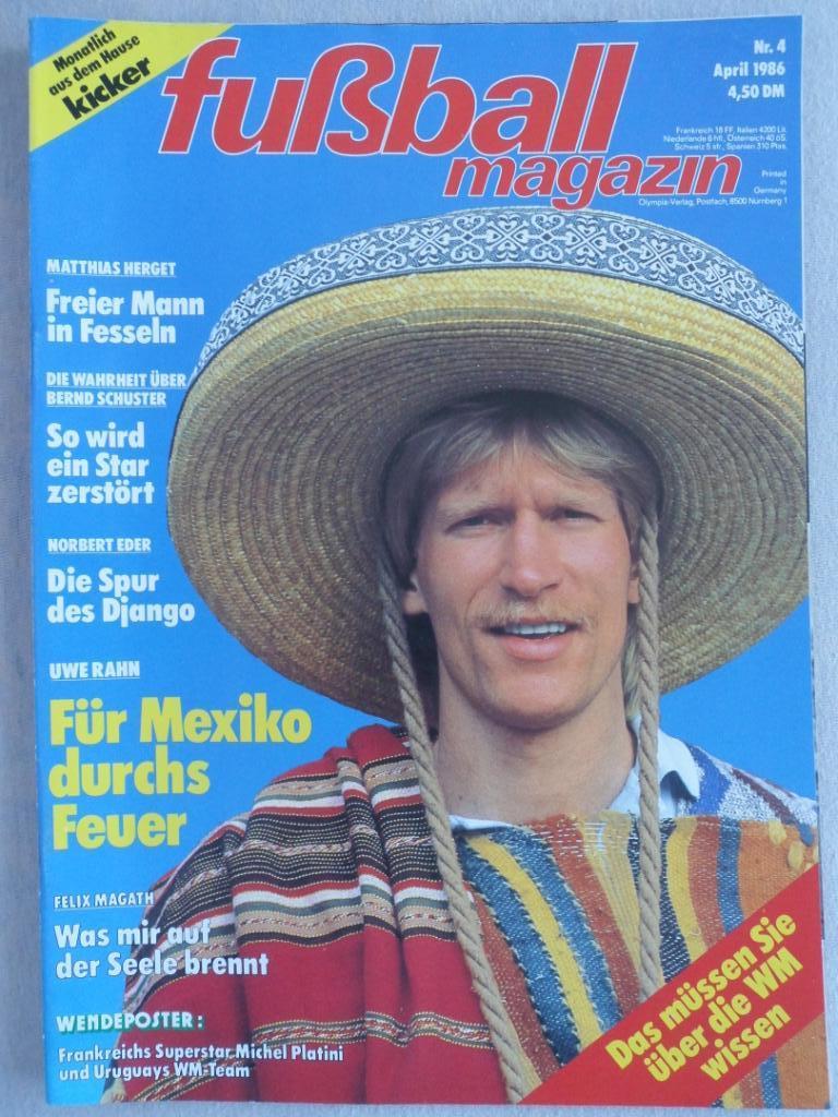 журнал Kicker футбол № 4 (1986) + большой постер