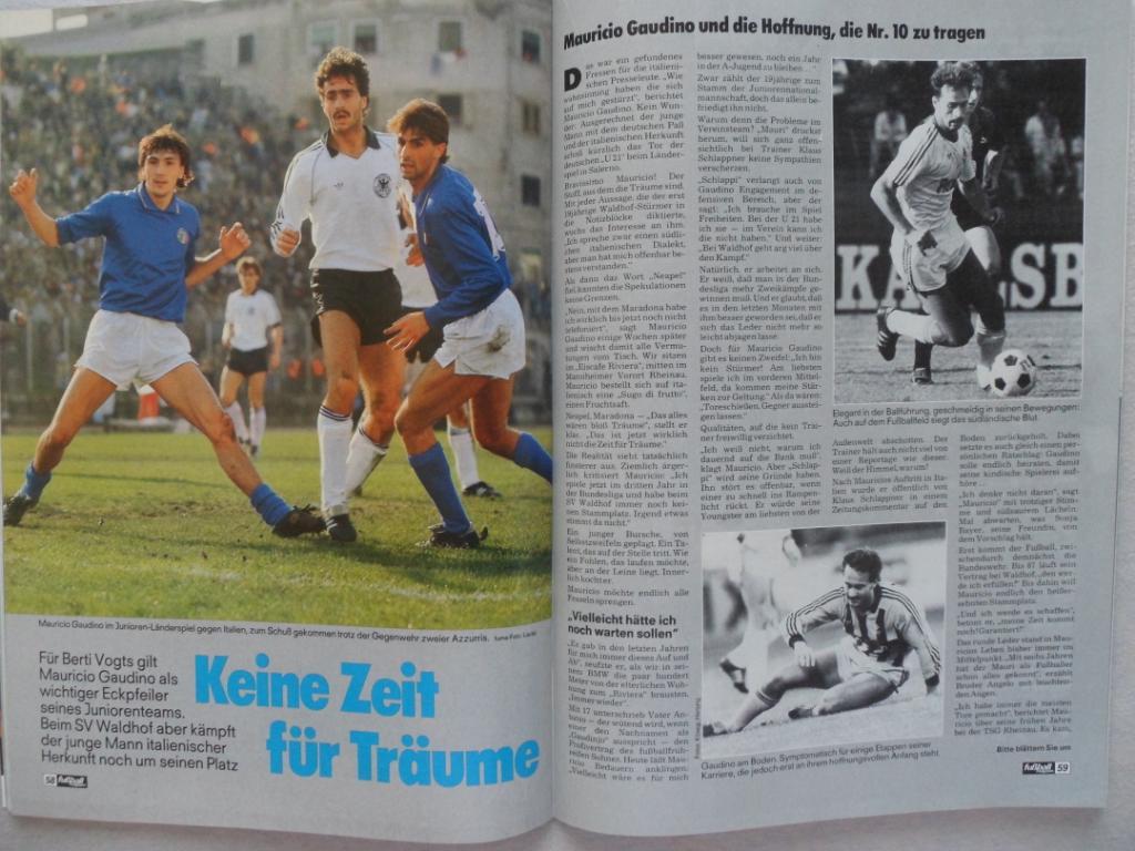 журнал Kicker футбол № 4 (1986) + большой постер 4