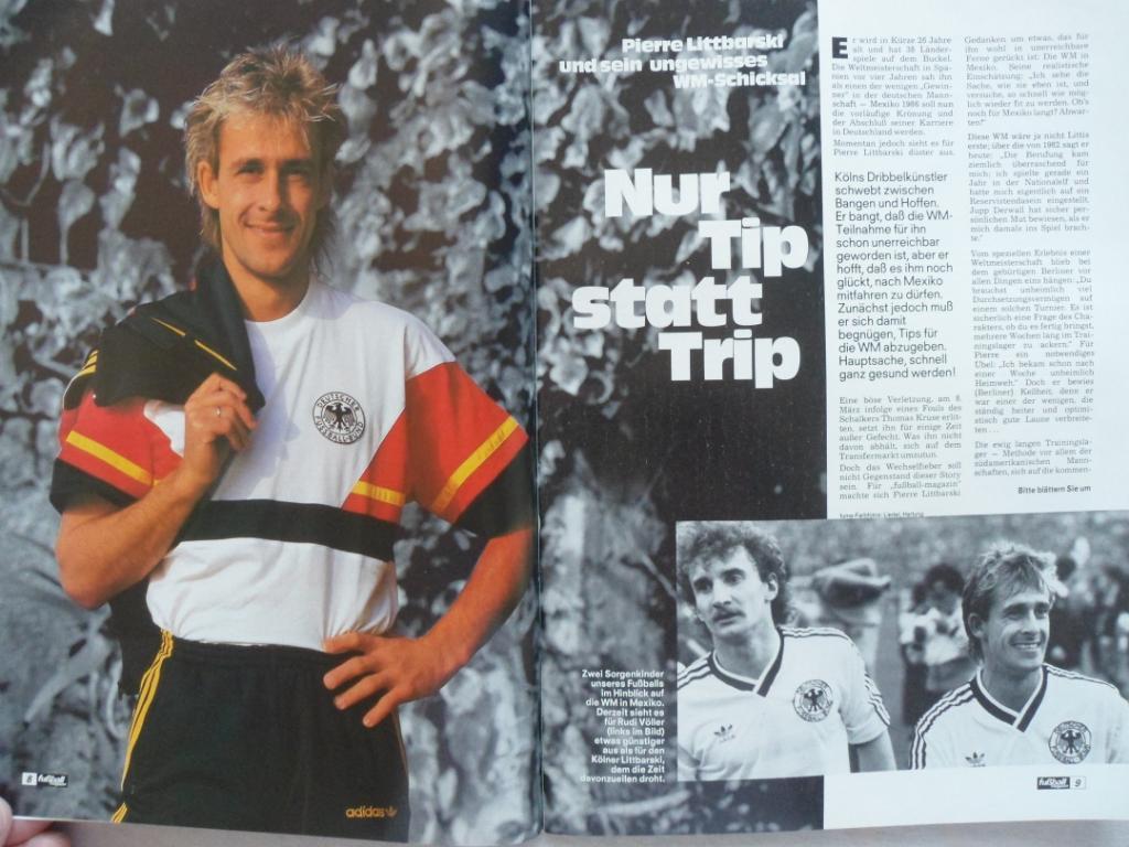 журнал Kicker футбол № 4 (1986) + большой постер 7