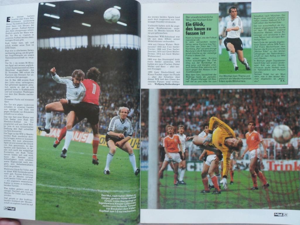 журнал Kicker футбол № 6 (1986) + большой постер 3
