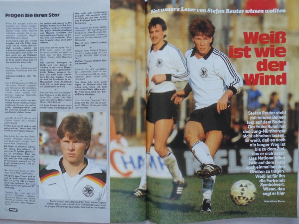 журнал Kicker футбол № 6 (1986) + большой постер 4