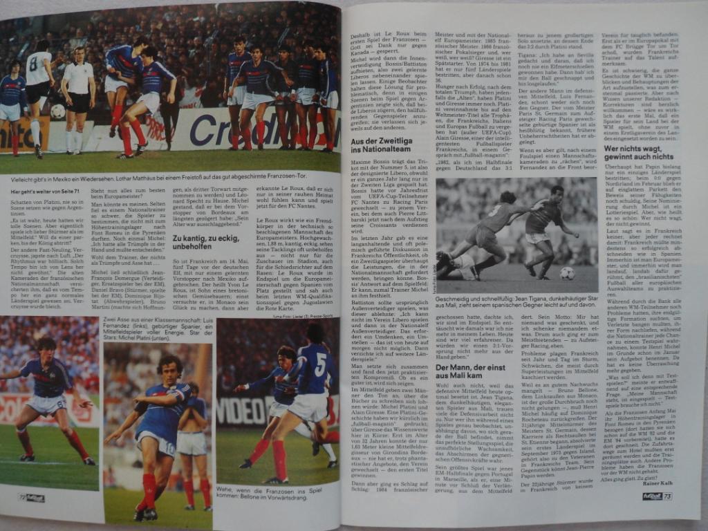 журнал Kicker футбол № 6 (1986) + большой постер 5