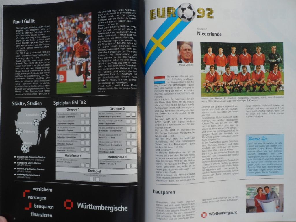 Чемпионат Европы по футболу 1992 программа 2