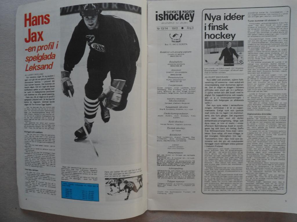 журнал Хоккей (Швеция) № 13/14 (1972) 1