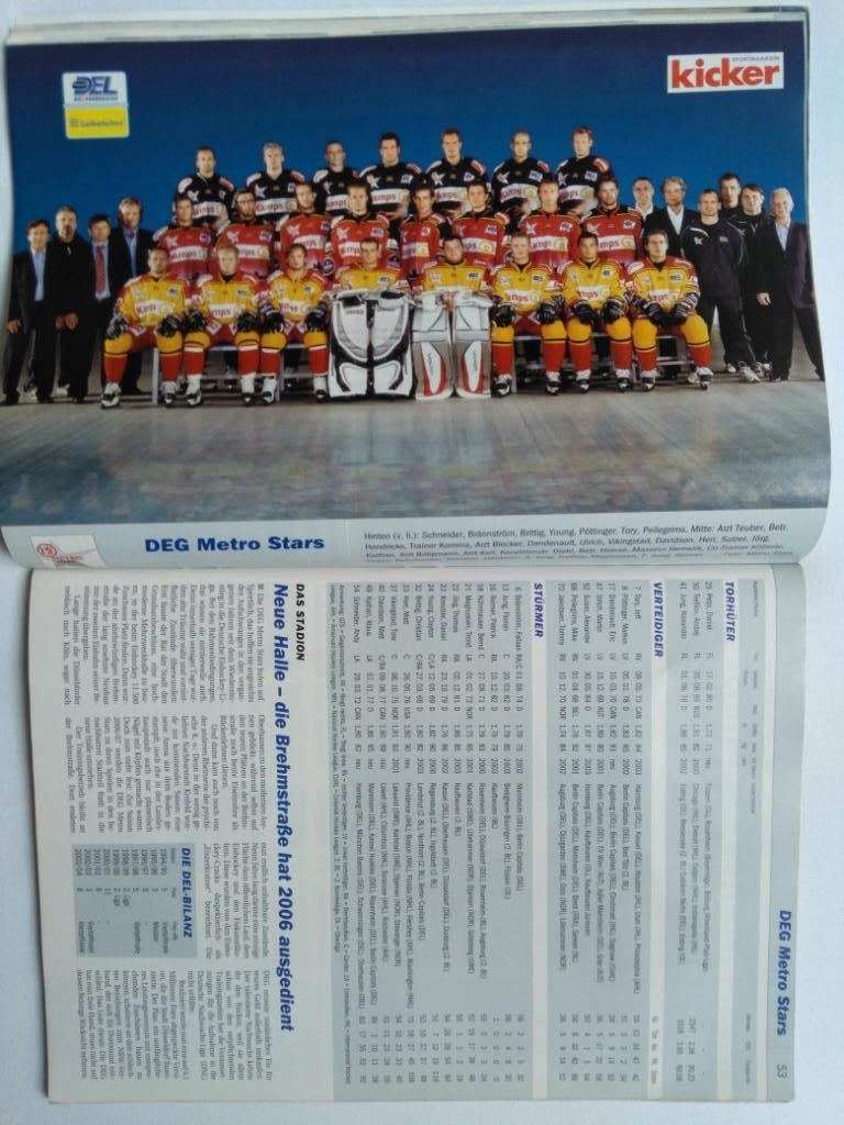 журнал Kicker (хоккей) 2004-05 (постеры всех команд) 1
