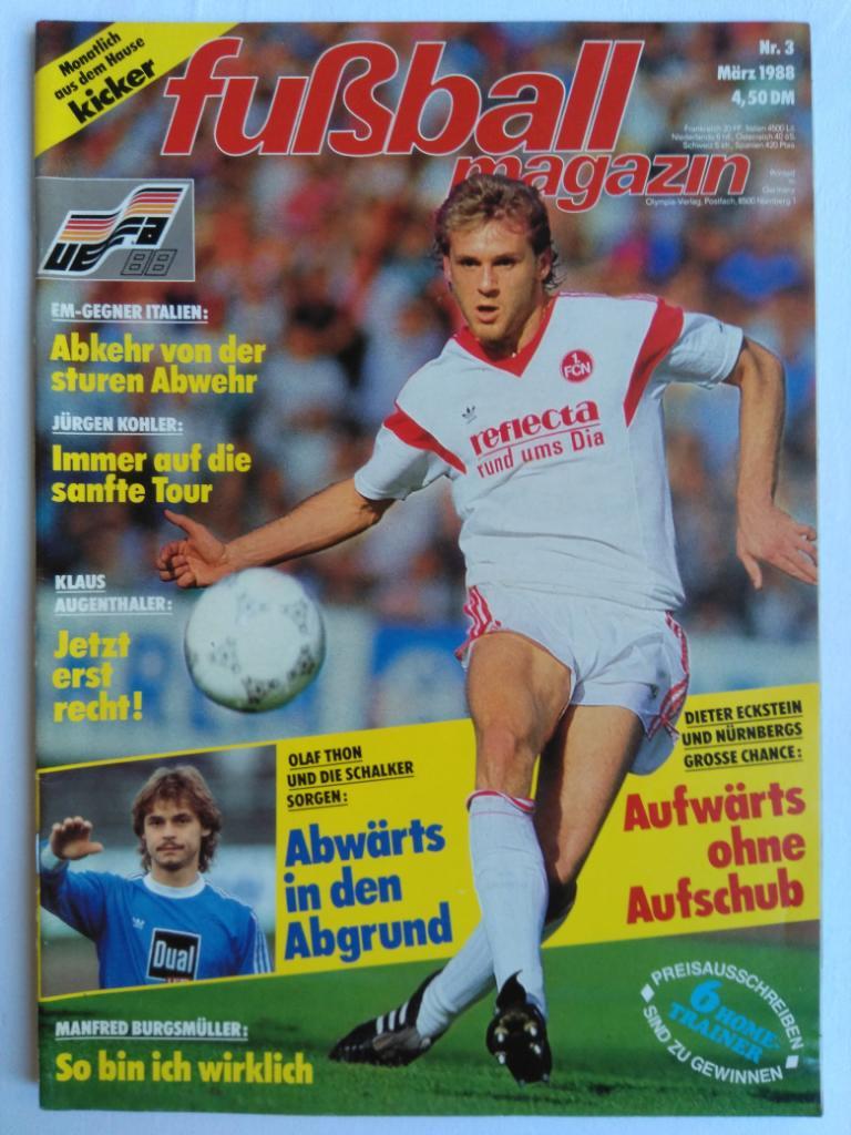 журнал Kicker футбол № 3 (1988)