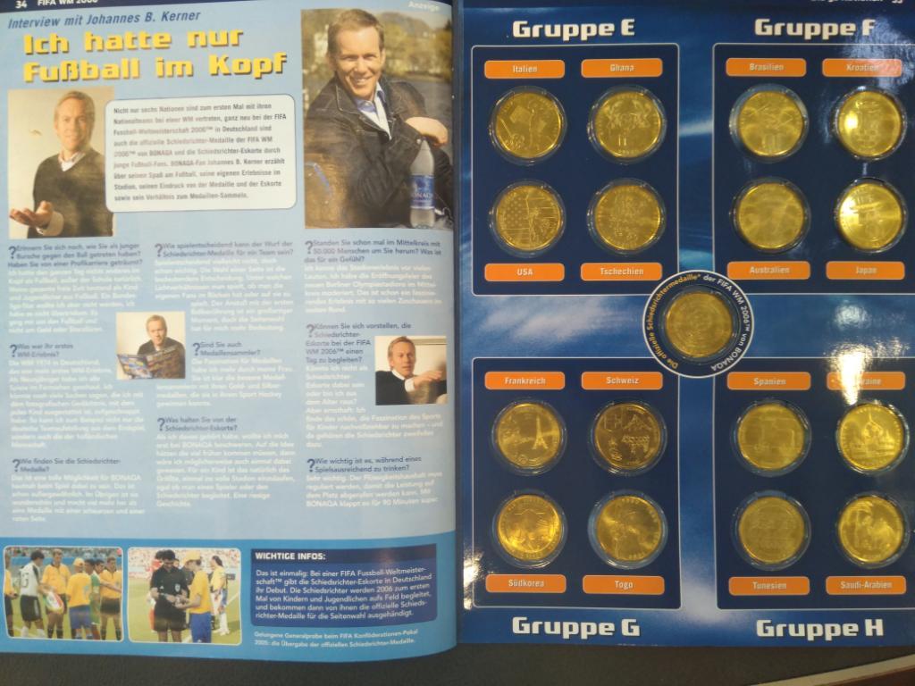 Чемпионат мира по футболу 2006 фотоальбом с медалями (жетонами) 2