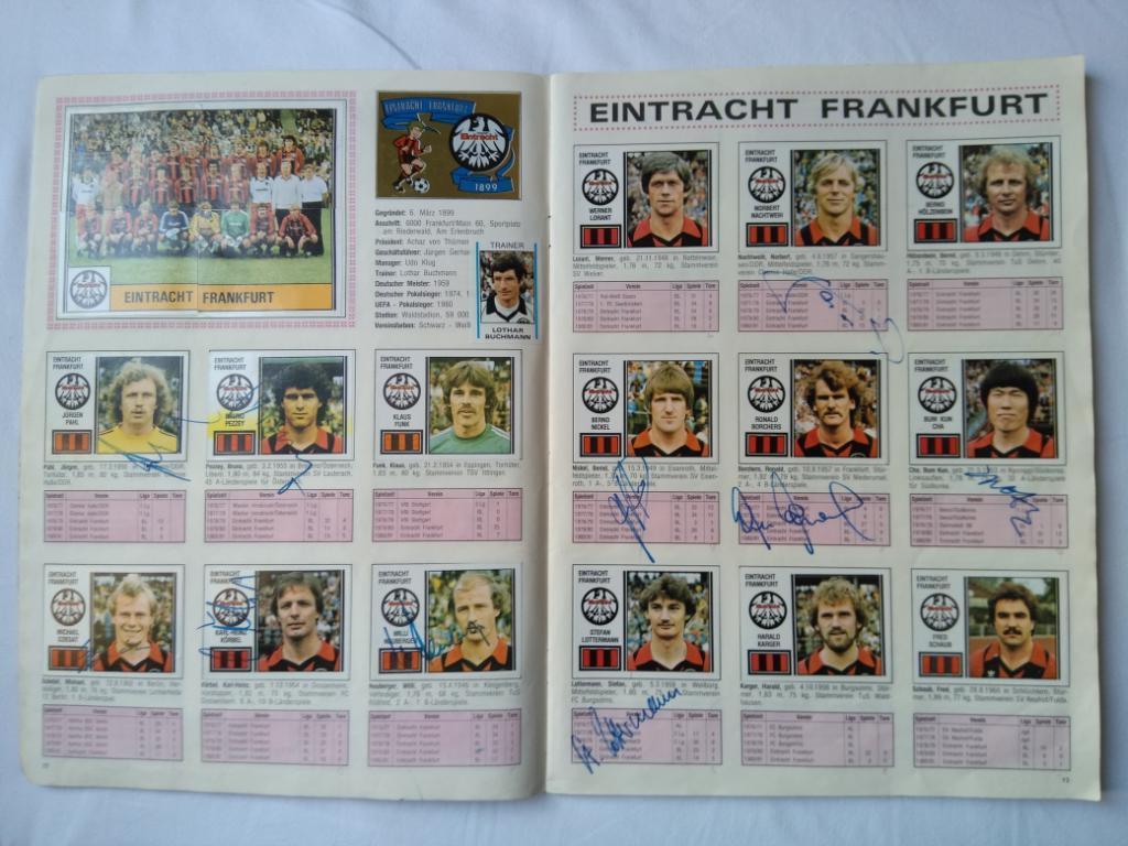 Альбом панини panini футбол 1981 со всеми наклейками+автографы 1