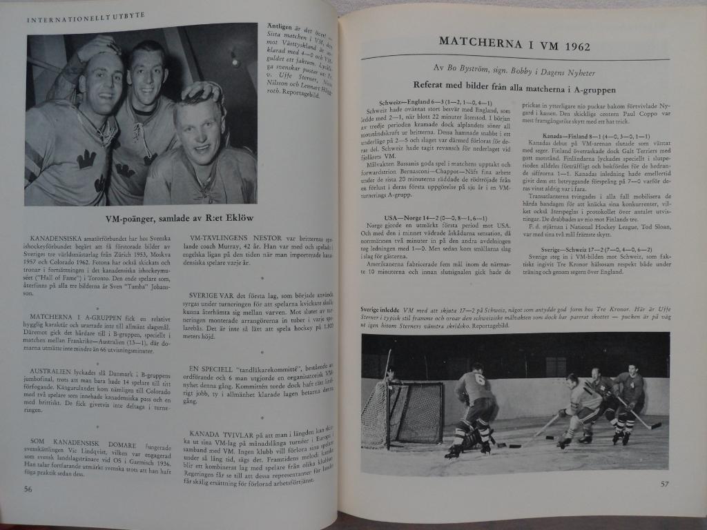 книга-фотоальбом История шведского хоккея 1962 г. 6