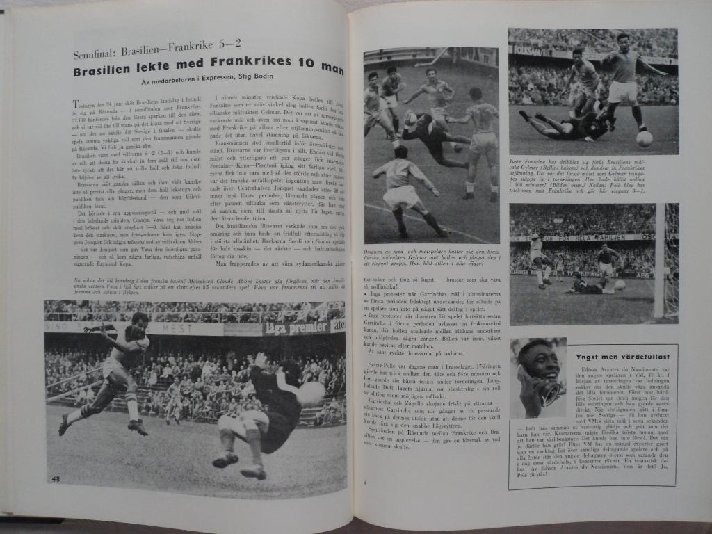 книга-фотоальбом История шведского и мирового футбола 1957-58 г. 2