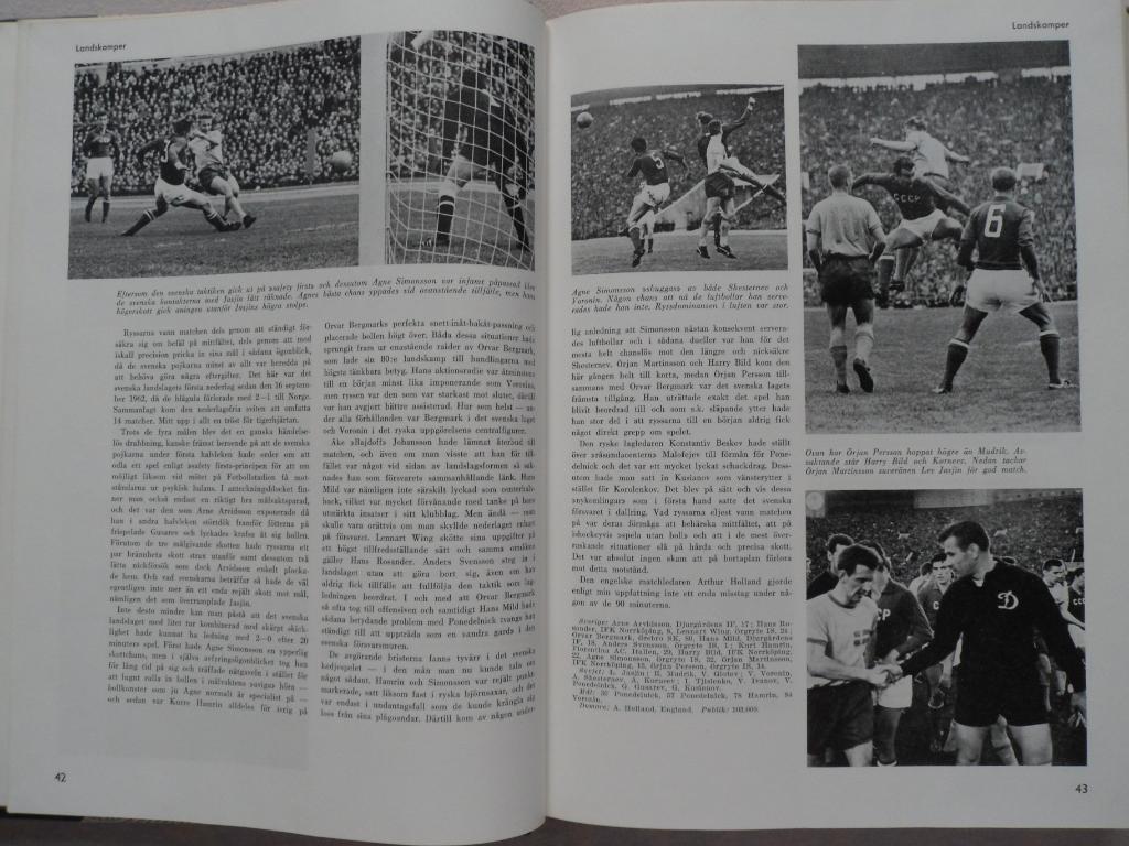 книга-фотоальбом История шведского и мирового футбола 1964 г. 3