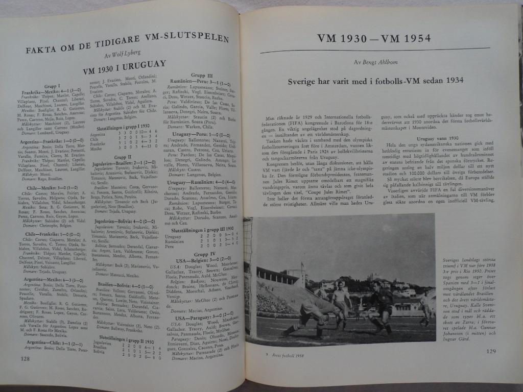 книга-фотоальбом История шведского и мирового футбола 1958 г. 2