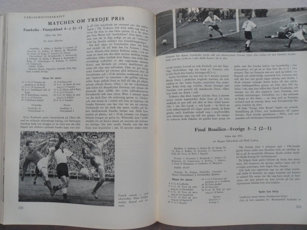 книга-фотоальбом История шведского и мирового футбола 1958 г. 3