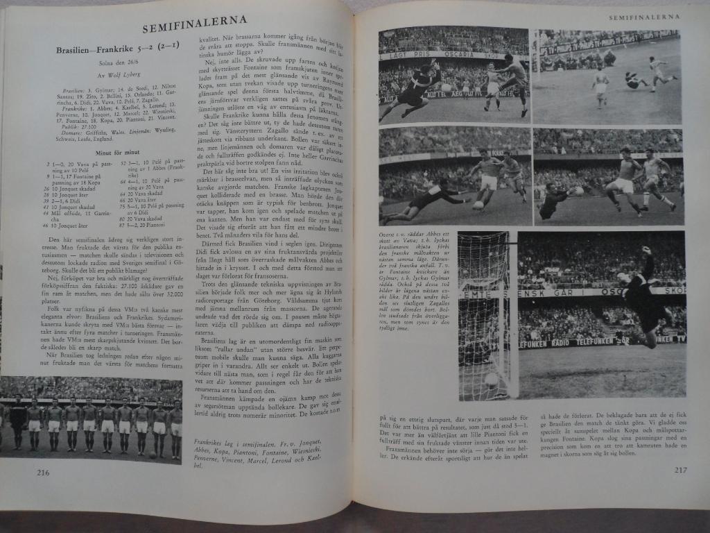 книга-фотоальбом История шведского и мирового футбола 1958 г. 4