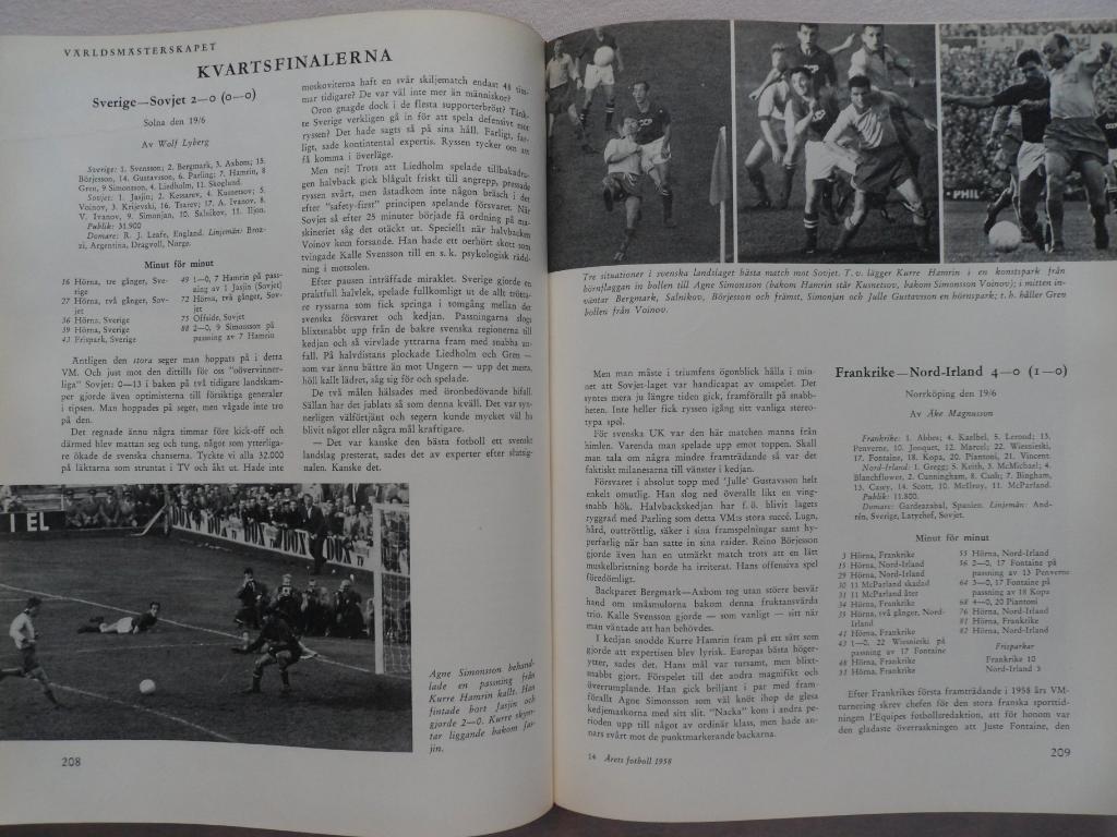 книга-фотоальбом История шведского и мирового футбола 1958 г. 5