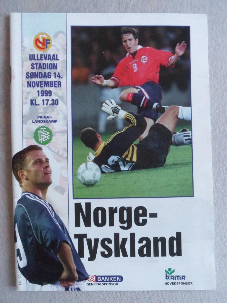 программа Норвегия - Германия 1999 Товарищеский матч