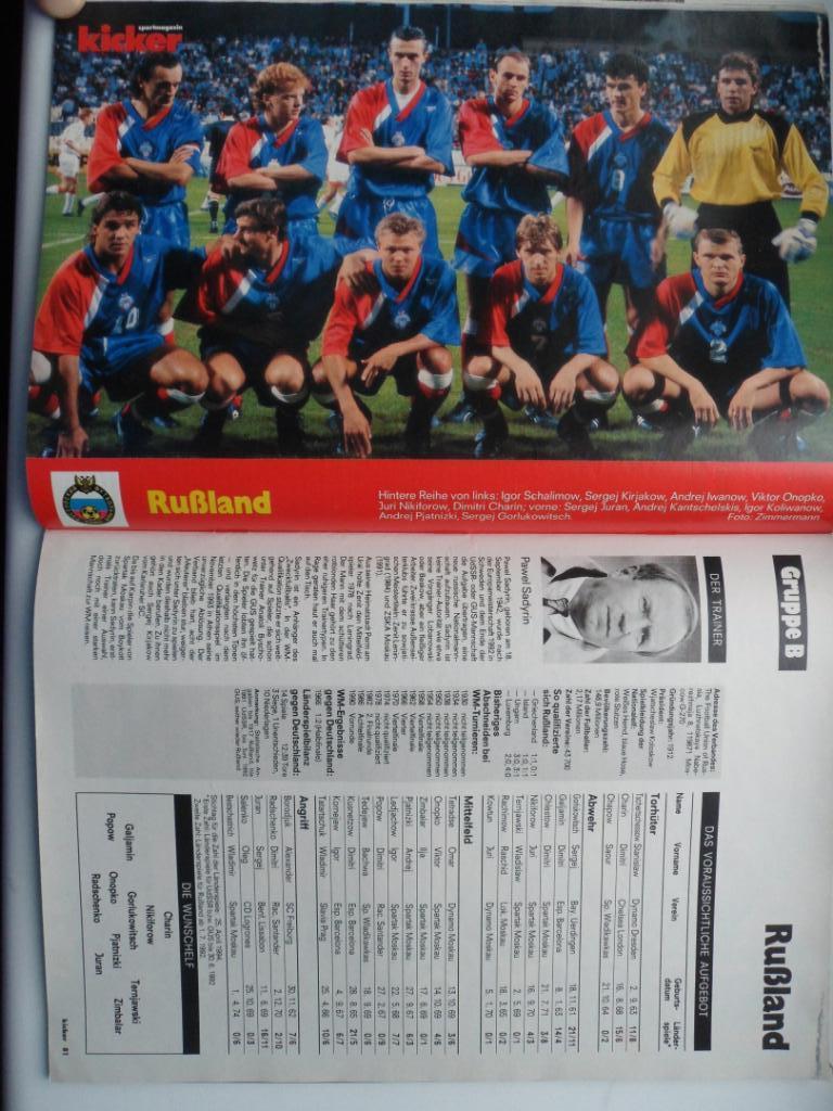 Kicker (спецвыпуск) чемпионат мира 1994 (постеры всех команд) 2