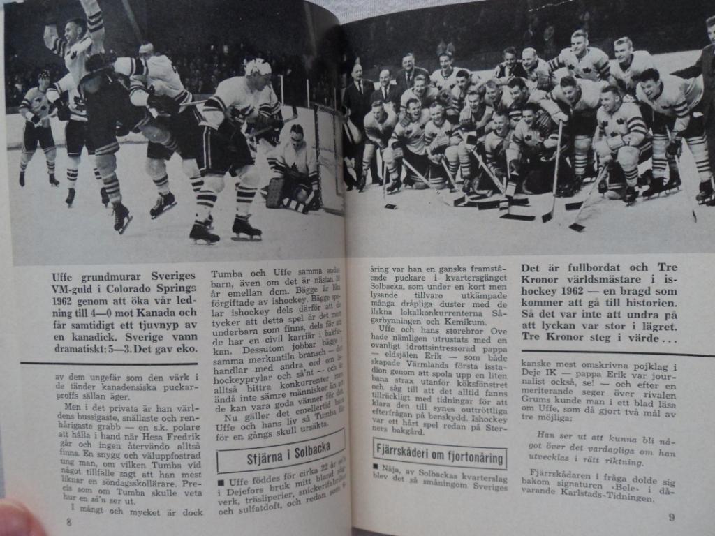 Хоккей 1963 (Швеция) календарь-справочник- ежегодник 2