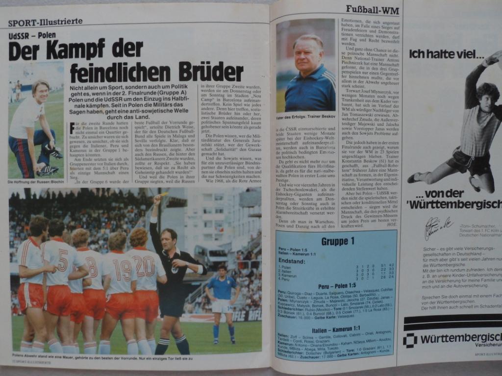 журнал Спорт в фотографиях Футбол № 26 (1982) 3