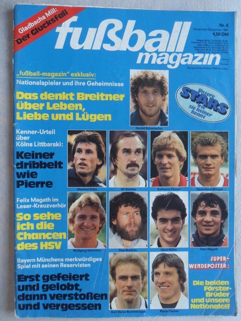 журнал Kicker футбол № 6 (1981)
