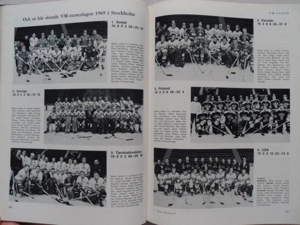 книга-фотоальбом История шведского хоккея 1969 г 5