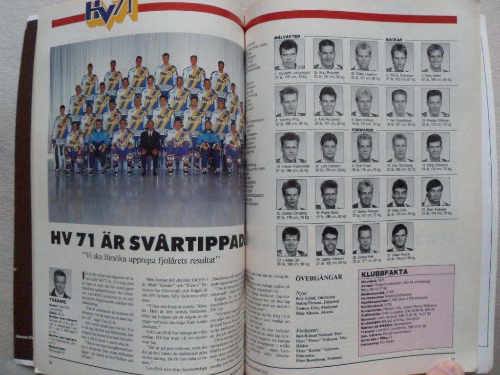журнал Элит (хоккей, Швеция) №2 (1989 г.) фото всех команд 3