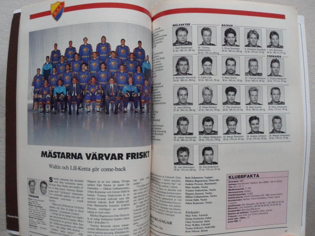 журнал Элит (хоккей, Швеция) №2 (1989 г.) фото всех команд 4