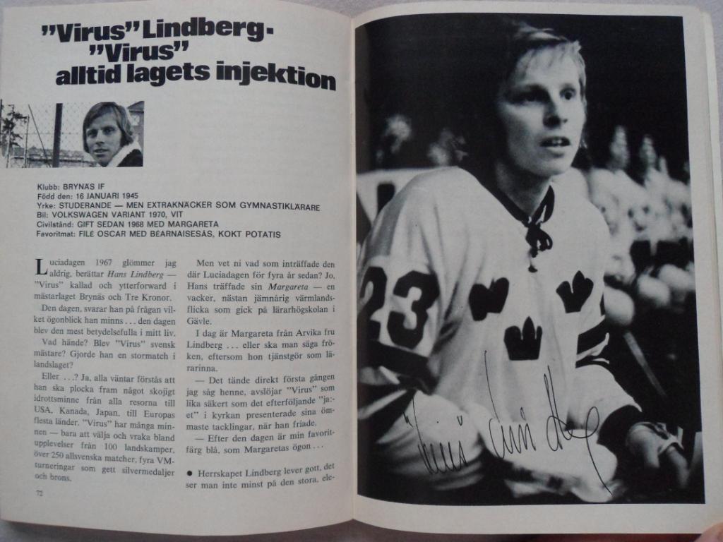 сборная Швеции по хоккею 1972 4