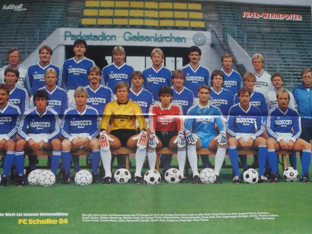 журнал Kicker футбол № 1 (1986) + большой постер Шальке 1