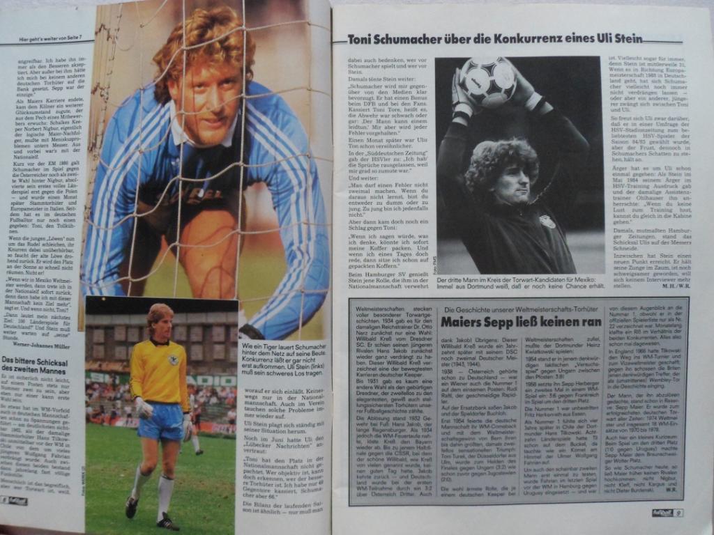 журнал Kicker футбол № 1 (1986) + большой постер Шальке 7