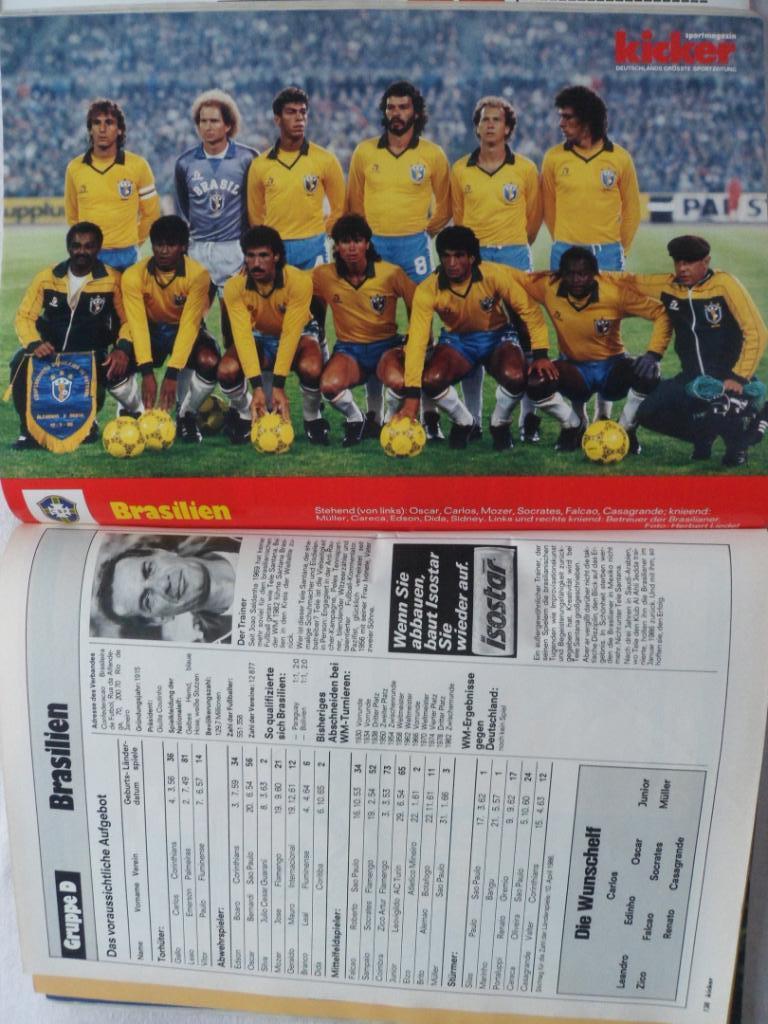 Kicker (спецвыпуск) Чемпионат мира по футболу 1986 г. (постеры всех команд) 4