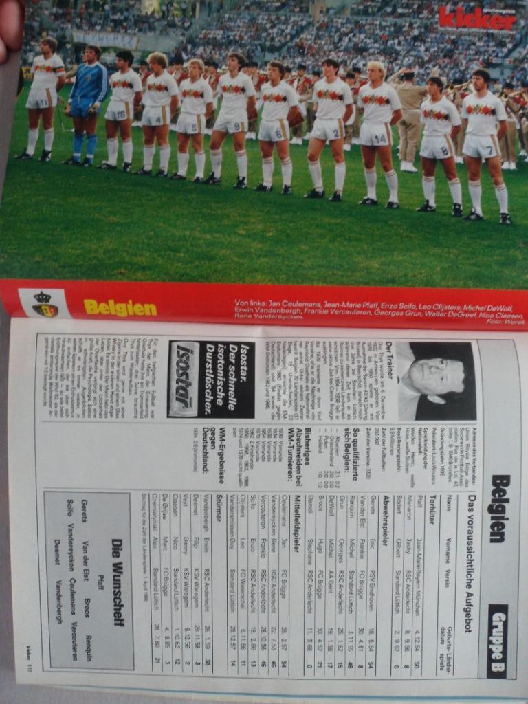 Kicker (спецвыпуск) Чемпионат мира по футболу 1986 г. (постеры всех команд) 6
