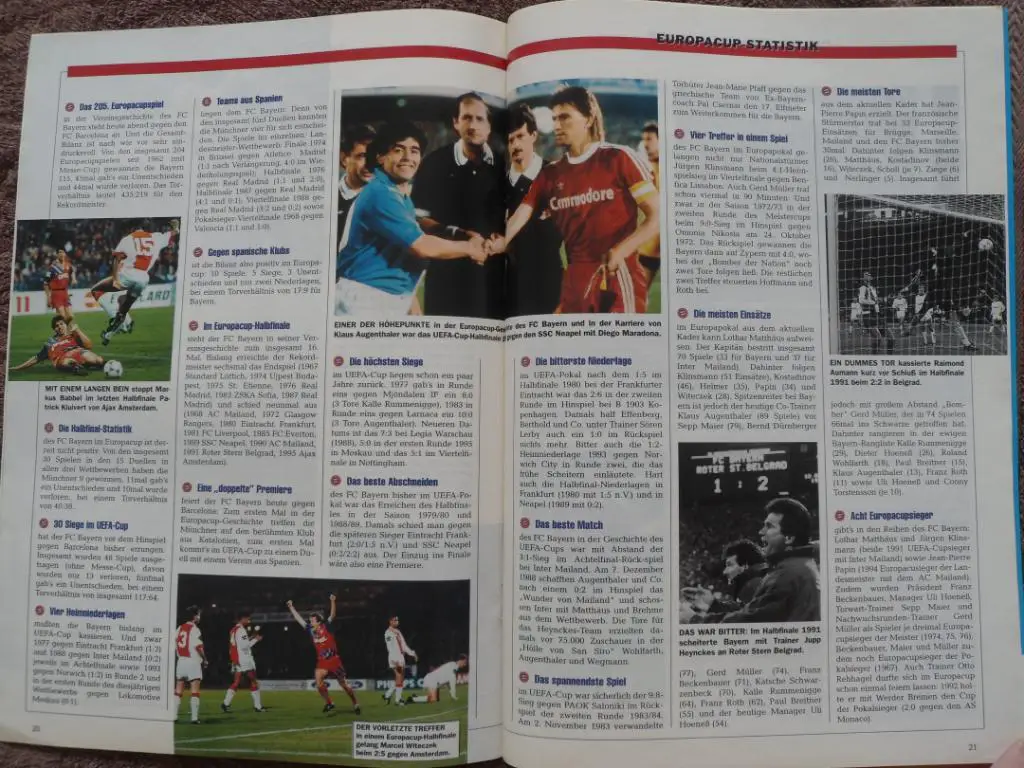 программа Бавария - Барселона 1996 Кубок УЕФА 1