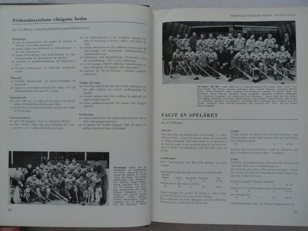 книга-фотоальбом История шведского хоккея 1967 1