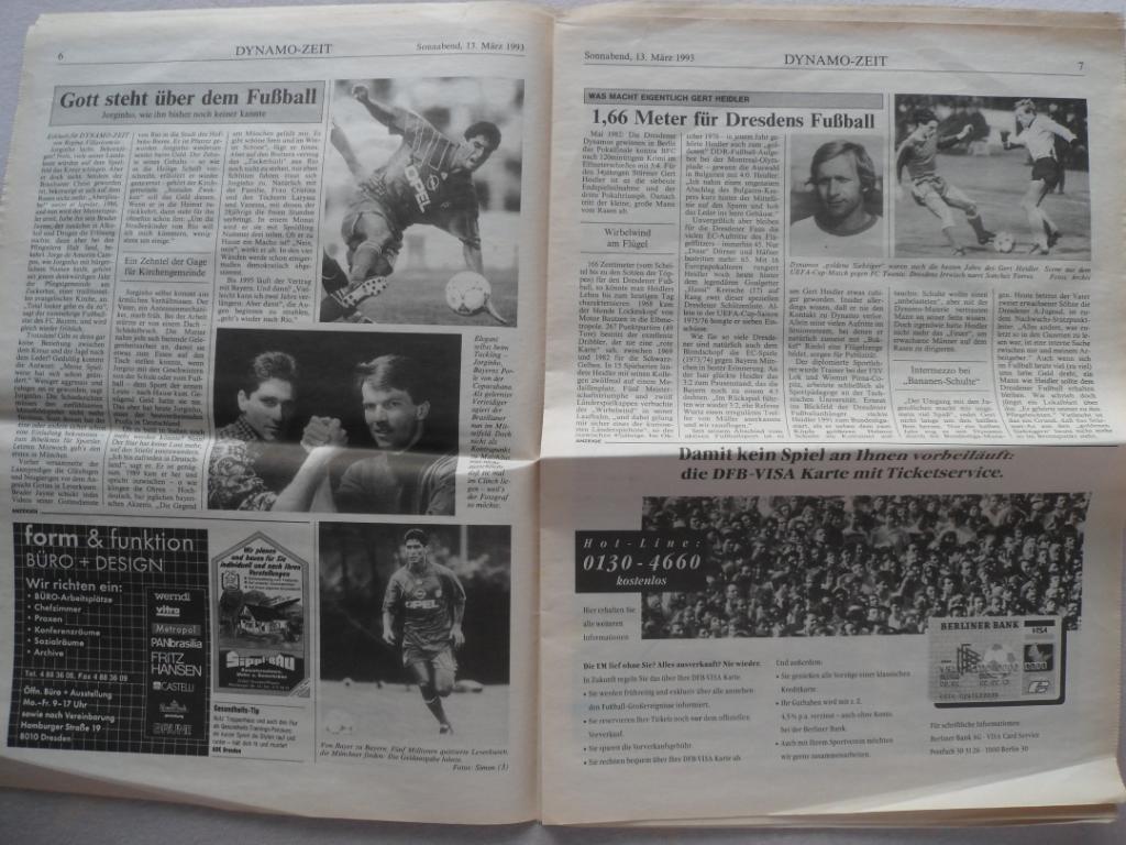 стадионная газета Динамо Дрезден (март 1993) 2